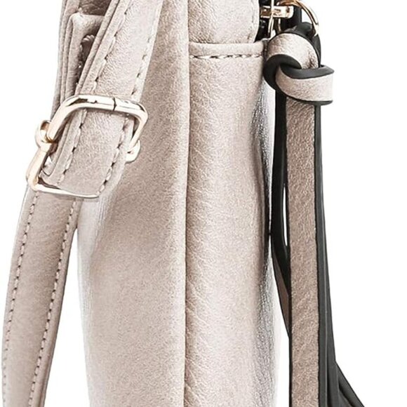 Crossbody Purse Bag | Functional Multi Pocket Double Zipper Purse | Adjustable S - Picture 4 of 7